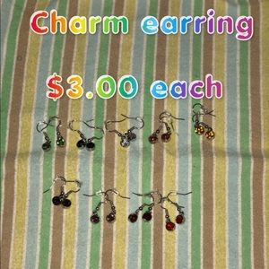 Colorful charm earrings